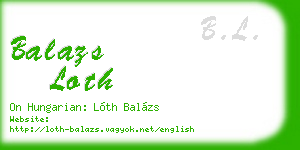 balazs loth business card